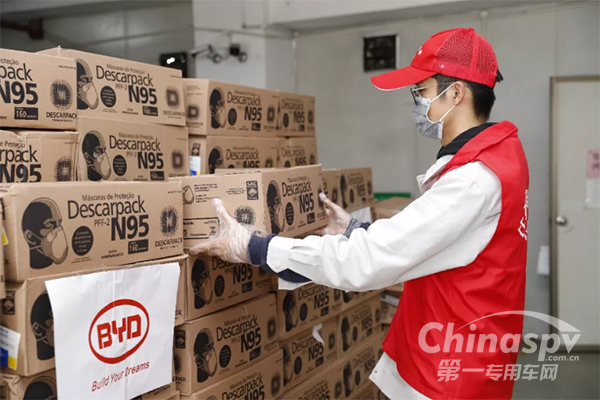 比亞迪首批海外采購醫(yī)療物資捐贈交付