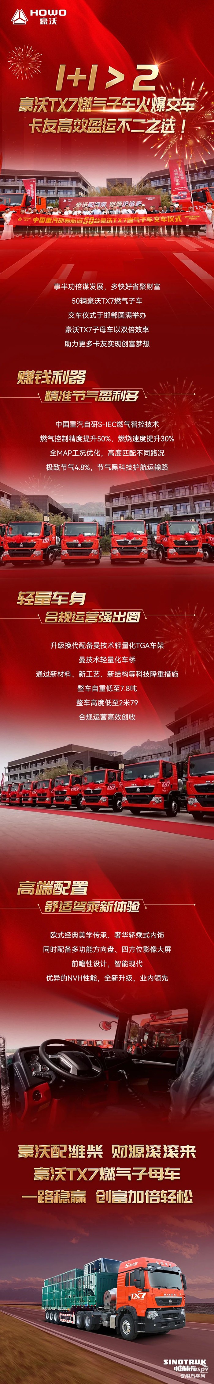 1+1＞2，豪沃TX7燃氣子車火爆交車，卡友高效盈運不二之選！