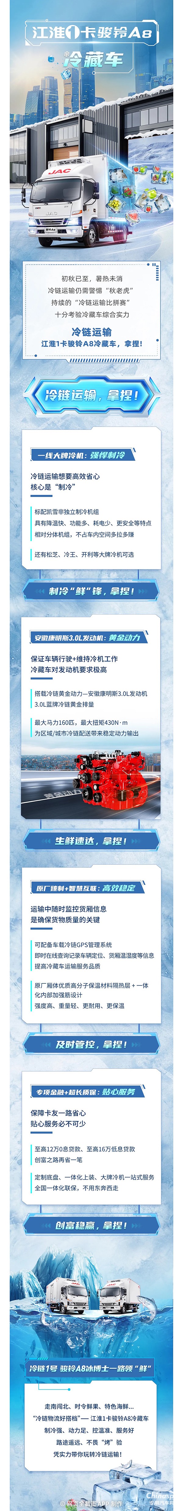 “冷鏈運(yùn)輸，拿捏”！冷鏈1號·駿鈴A8冰博士一路領(lǐng)“鮮”