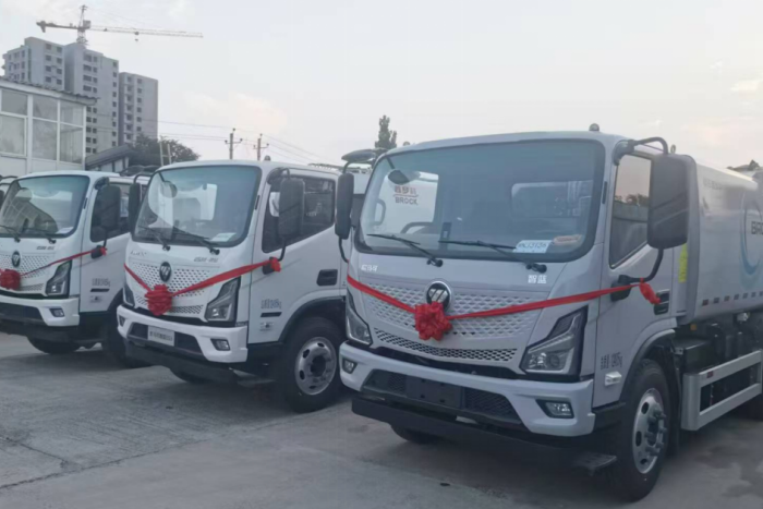 湖南美中環(huán)境邯鄲分公司成功續(xù)標永年區(qū)項目 首批福田普羅科純電壓縮車交付