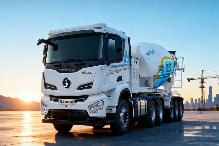 中集·陜汽一體化H6000混動(dòng)牽引攪拌車，更省、更快、更能賺