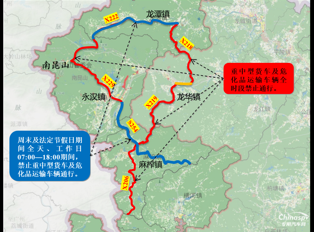 廣東惠州環(huán)南昆山?；愤\(yùn)輸車輛禁行