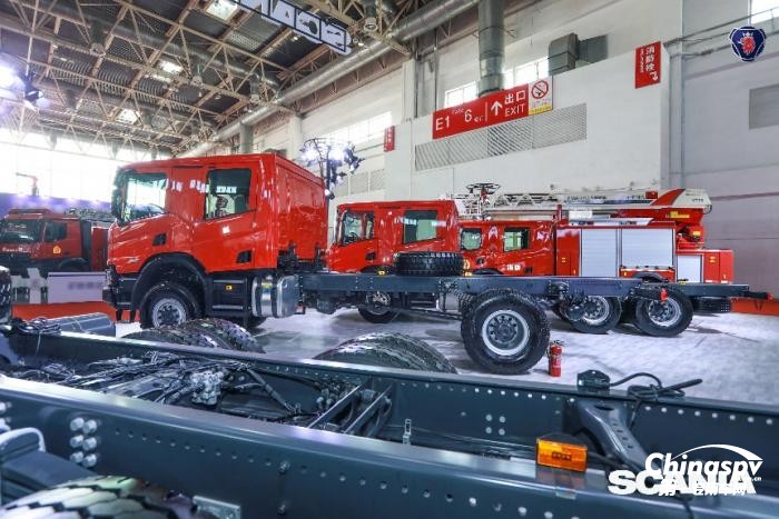 斯堪尼亞消防車底盤亮相第二十屆中國國際消防設(shè)備技術(shù)交流展覽會